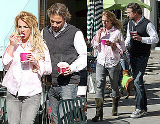 Photos of Britney Spears and Jason Trawick Getting Frozen Yogurt at Menchie's in Calabasas