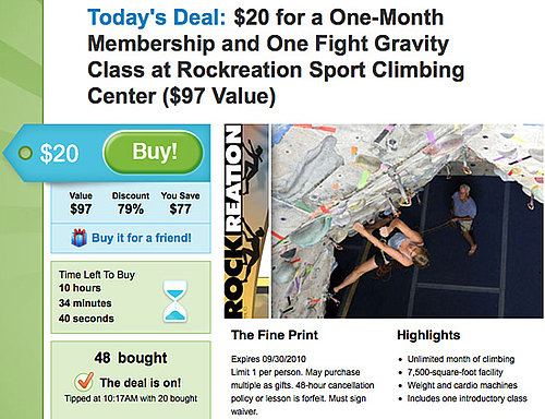 Use Collective Buying Websites Like Groupon to Save on Fitness