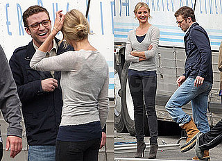Photos of Justin Timberlake and Cameron Diaz Laughing Together on the Set of Bad Teacher in LA