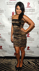 Vanessa Hudgens in Ruched Alberto Makali Dress