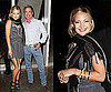Kate Hudson Wearing Gray Dress, Fringe Scarf, and Charlotte Olympia Eve Booties