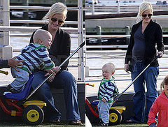 Pictures of Amy Poehler and Archie Arnett Playing in the Park in NYC