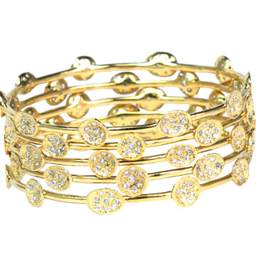 Mini Pod Bangle, White Diamond cz | Melinda Maria Jewelry | $115.00