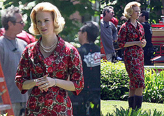 Pictures of January Jones On Mad Men Set