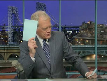 David Letterman's Gray Powell Top Ten List on The Late Show