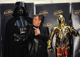 Picture of Mark Hamill With Darth Vader and C-3PO in France