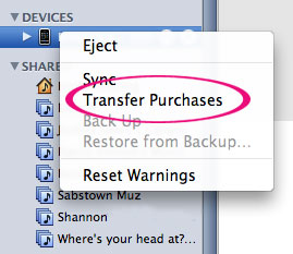 Transfer iPhone App Purchases to iTunes Library