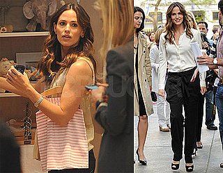 Pictures of Jennifer Garner Shopping and Visiting The Early Show in NYC