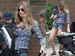 Pictures of Gisele Bundchen With Son Benjamin Brady Out After The 2010 Costume Institute Ball