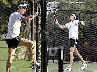 Pictures of John Mayer Showing Lots of Leg While Playing Tennis in Sydney