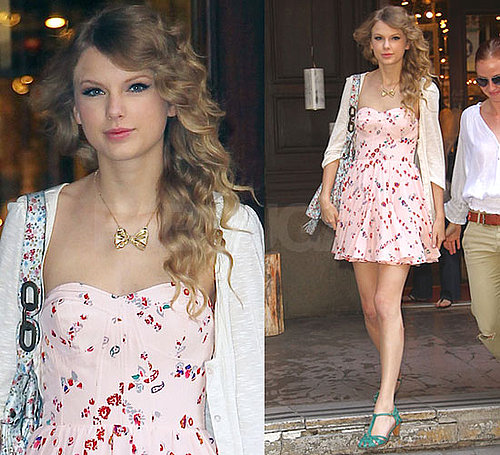 Taylor Swift Wears Rebecca Taylor Dress in NYC