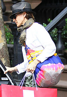 Sarah Jessica Parker With Halston Heritage Tie Dye Bag in NYC