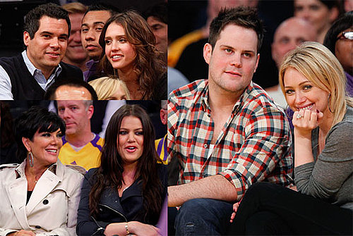 Pictures of Hilary Duff, Mike Comrie, Jessica Alba, and Khloe Kardashian at the LA Lakers Game 2010-05-18 22:30:01