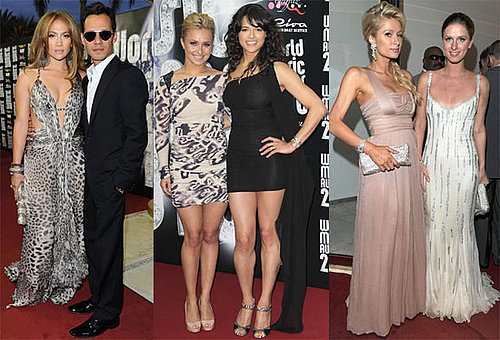 Pictures of Jennifer Lopez, Marc Anthony, and Paris Hilton at the 2010 World Music Awards 2010-05-18 17:00:00