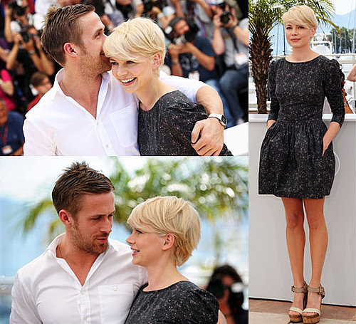 Pictures of Michelle Williams and Ryan Gosling Cuddling and Promoting Blue Valentine at Cannes Film Festival 2010