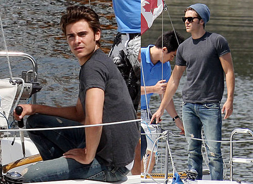 Pictures of Zac Efron Sailing in Vancouver For Charlie St. Cloud
