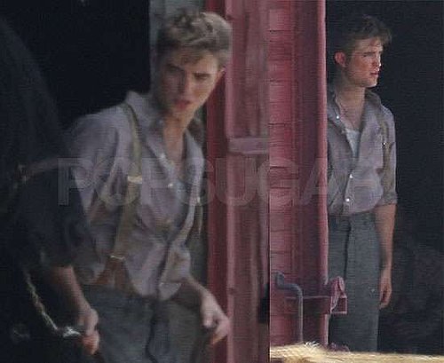Pictures of Robert Pattinson in Costume Filming Water For Elephants on Set Hot and Dirty