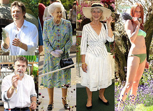 Pictures of 2010 Chelsea Flower Show Inc Jamie Oliver, Raymond Blanc, Queen Elizabeth II, Helen Mirren, Olivia Inge in Bikini