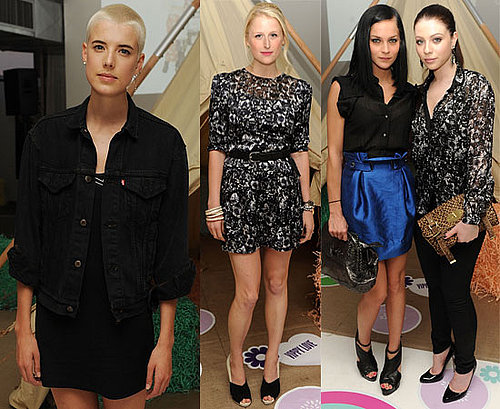 Pictures of Agyness Deyn in New York at Glastonbury Book Launch in NYC with Michelle Trachtenberg, Mamie Gummer, Leigh Lezark