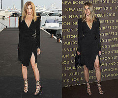 Carine Roitfeld Wears Balmain's Fall 2010 Black Dress Twice Carine Roitfeld Wears Balmain's Fall 2010 Black Dress Twice