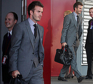 Pictures of David Beckham In a Suit Going to the World Cup in South Africa