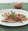 Recipe For Grilled Bass With Green Tomato and Watermelon Salsa