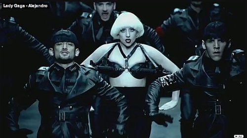 Her gun bra is clearly an ode to Madonna.
Her gun bra is clearly an ode to Madonna.