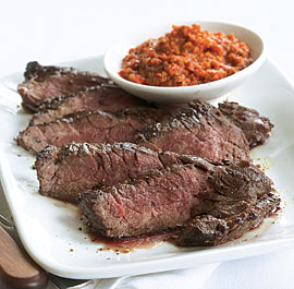 Recipe For Grilled Skirt Steak With Romesco Sauce Recipe For Grilled Skirt Steak With Romesco Sauce