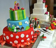Super Mario-Themed Wedding Cakes Super Mario-Themed Wedding Cakes
