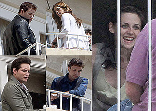 Pictures of Kristen Stewart, Kellan Lutz, Ashley Greene, Peter Facinelli, And Jackson Rathbone Taking Breaks at Eclipse Junket