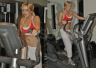 Pictures of Lindsay Lohan Working Out in a Sports Bra