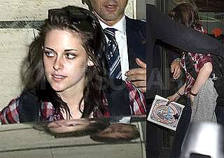 Pictures of Taylor Lautner and Kristen Stewart Leaving a Restaurant in Rome