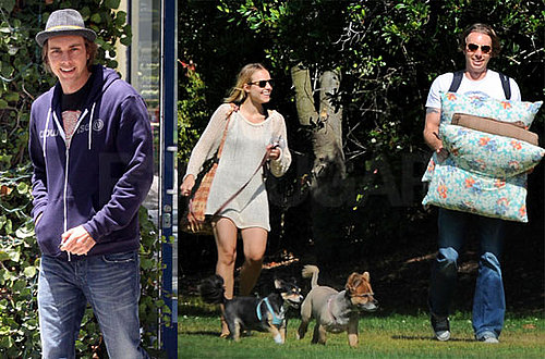 Pictures of Engaged Kristen Bell and Dax Shepard at Park With Dogs