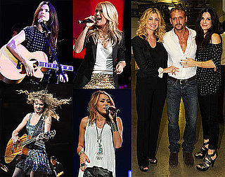 Pictures of Sandra Bullock, Taylor Swift, Miley Cyrus, Carrie Underwood, and More at the Nashville Rising Concert 2010-06-23 16:00:59