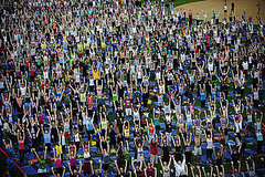 Pictures From Central Park Massive Yoga Session in New York City