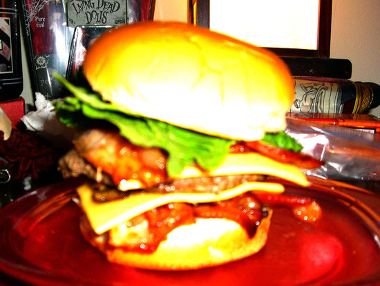 Super late night  bacon cheeseburger