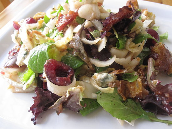 Bitter Greens With Cherry Beer Vinaigrette