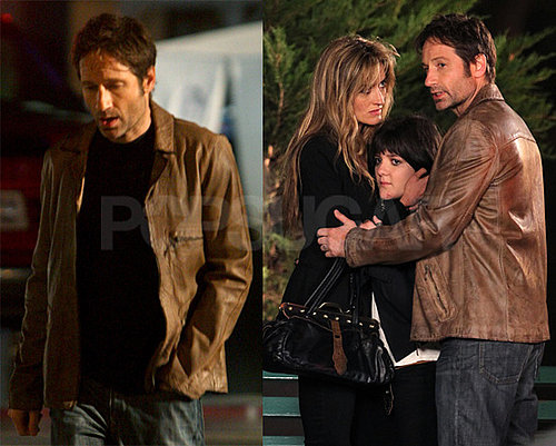 Pictures of David Duchovny on Californication Set