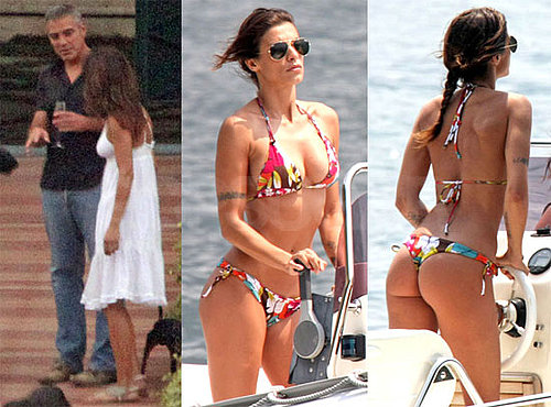 Pictures of George Clooney and Elisabetta Canalis in a Thong Bikini