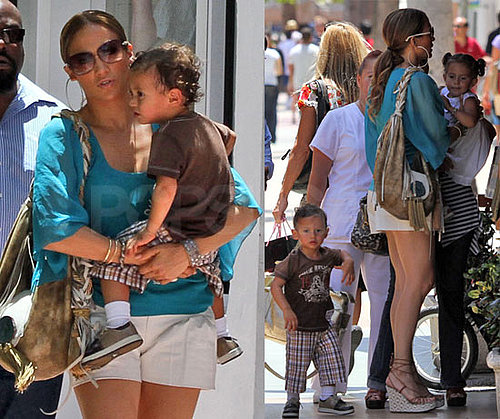 Pictures of Jennifer Lopez With Twins Max and Emme in Miami
