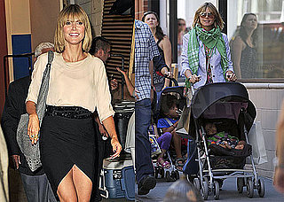 Pictures of Heidi Klum Leaving Regis and Kelly and With Kids in New York