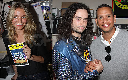 Pictures of Cameron Diaz and Alex Rodriguez Hanging Out Backstage With the Cast of Rock of Ages