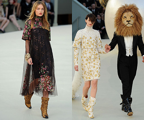 Photos of the 2010 Chanel Autumn Haute Couture Collection in Paris with Lion Theme