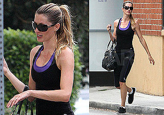 Pictures of Gisele Bundchen Working Out at Gym