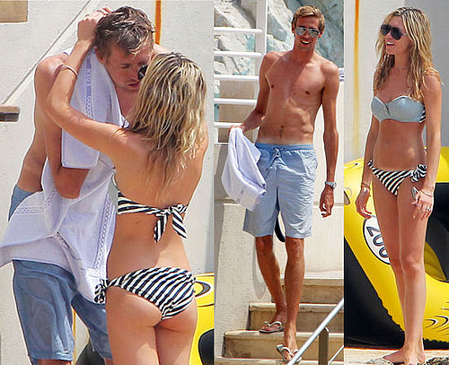 Pictures of Abigail Clancy in a Bikini Kissing Shirtless Footballer Peter Crouch in French Riviera