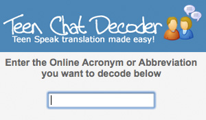 TeenChatDecoder Decodes Online Acronyms