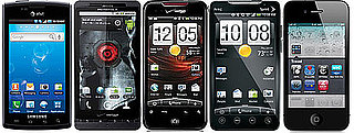 Droid X vs. Droid Incredible vs. Samsung Captivate vs. HTC EVO 4G vs. iPhone 4