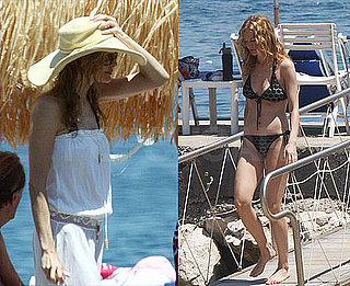 Heather Graham Wears an Itsy Bitsy Polka Dot Bikini in Italy