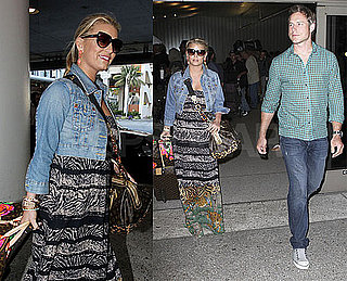 Pictures of Jessica Simpson and Eric Johnson Arriving Back in California