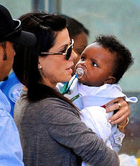 Sandra Bullock and newborn son Louis arrived in New Orleans